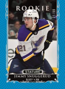Jimmy Snuggerud Base Set Rookies Blue Parallel Card –