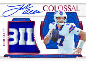 Josh Allen Colossal Signatures Prime Logos Red Card –