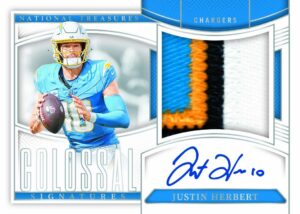 Justin Herbert Colossal Signatures Holo Silver Card –