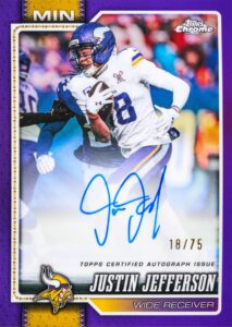 Justin Jefferson Purple Autograph Card –