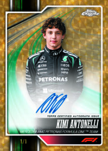 Kimi Antonelli Chrome Autograph Superfractor Card –
