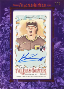 Konnor Griffin Mini Framed Rookie Autograph Card – 2026 Topps Bowman Omni Beef 6 Box Baseball Mixer #1 Random Teams