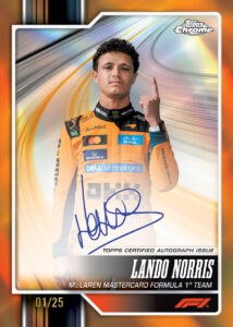 Lando Norris Chrome Autograph Card –