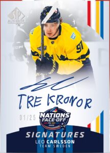 Leo Carlsson 4 Nations Face Off Signatures Card –