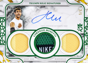 Lorenzo Musetti Triumph Relic Signatures Card –
