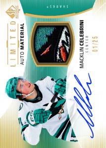 Macklin Celebrini Limited Auto Material Card –