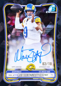 Matthew Stafford Base Chrome Autographs Sapphire Edition Card –