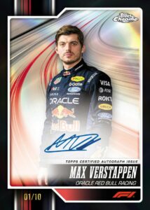 Max Verstappen Chrome Autograph Black Card –