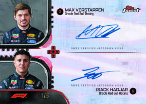 Max Verstappen & Isack Hadjar Autographs Card –