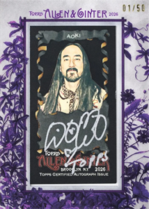 Steve Aoki Mini Framed Auto Card – 2026 Topps Bowman Omni Beef 6 Box Baseball Mixer #1 Random Teams