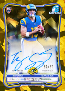 Ty Simpson Base Cards Rookie Autographs Sapphire Edition Card –