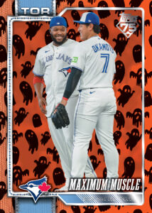 Vladimir Guerrero Jr. and Kazuma Okamoto Combo Holiday Variation Ghost Card –